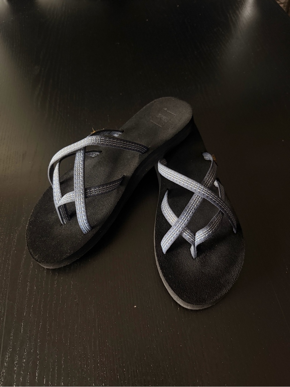 Teva Black Sandal with Light Gray Straps